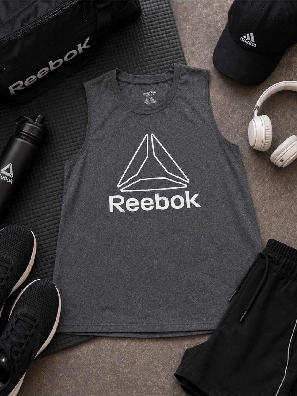 Reebok Black Heather Tank Top